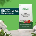 OZiva Plant Based Biotin Hair Multivitamins (30 Gummies) for Stronger Shiny Hair