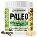 Paleo Perfection Vanilla Banana Grass Fed Beef Collagen Protein Powder with Stevia - Paleo, Keto, SCD, AIP Protein Powder with Apple Fiber, Carrot & Broccoli - 1lb Protein Powder & Superfood Blend