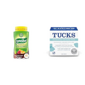 Benefiber 81 Count Prebiotic Fiber Gummies and Tucks 100 Count Medicated Cooling Pads Bundle