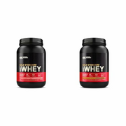 Optimum Nutrition Gold Standard 100% Whey Protein Powder, Strawberries & Cream and Chocolate Peanut Butter, 2 Pound