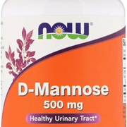 D-Mannose 500mg Capsules, 120 Count, Gluten Free, 40 Servings Per Container