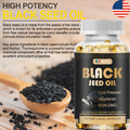 1000mg Black Seed Oil,Premium Cold Pressed,Non-GMO,Vegan,Premium Black Seed