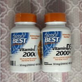 2 Bottles Doctors Best Best Vitamin D3 2000IU 180 Softgels Exp 5/24