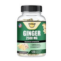 Happi Mi Nutrition Organic Ginger Capsules 2500mg, Ginger Root, Ginger Supplemen