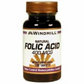 Folic Acid 400 mcg 180 Tabs By Windmill Health