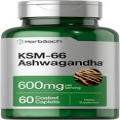 Horbaach KSM-66 Ashwagandha 600Mg | 60 Caplets | with L-Theanine | Vegan, Non-Gm