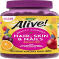 Nature'S Way Alive! Hair, Skin & Nails Gummies with Biotin and Collagen, Beauty