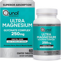 Qunol Magnesium Glycinate Complex, Gentle on Stomach, 250mg One Pill Dose