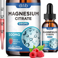 Magnesium Citrate Liquid Magnesium Drops Supplement 500mg-Support Stress Relief