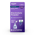 Amazon Basic Care Electrolyte Powder Packets for Rehydration for Kids & Adults, Grape Flavor, 6 Count (Pack of 1)