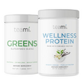 Teami Super Greens & Protein Powder - Non-GMO Organic Wellness Powders - Supports Immunity, Digestion and Energy - Dairy Free,Soy Free, Sugar Free