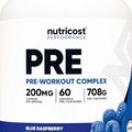 Nutricost Pre-Workout Complex Powder (60 Servings, Blue Raspberry) - Pre-Workout Supplement with Beta-Alanine, Taurine & Amino Acids