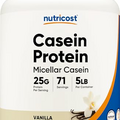Nutricost Casein Protein Powder 5lb Vanilla - Micellar Casein, Gluten Free, Non-GMO