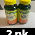 2pk Spring Valley Cod Liver Oil Plus Vitamin A & D Softgels 100ct each Exp 8/25