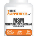 BulkSupplements Methylsulfonylmethane (MSM) 240 Capsules - 3000mg Per Serving