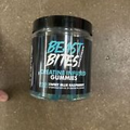 CREATINE INFUSED GUMMIES Beast Bites Supplements Blue Raspberry 150 Ct Exp 11/24