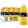 vitaminwater energy tropical citrus flavored electrolyte enhanced bottled with