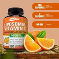 Liposomal Vitamin C 1600mg, 180 Capsules - 180 Count (Pack of 1)
