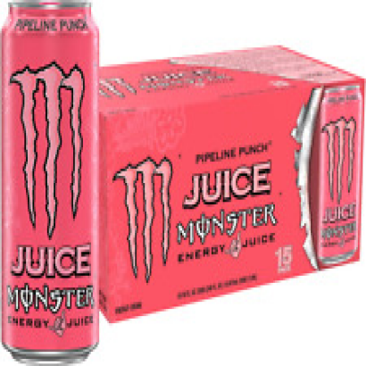 Monster Energy Juice Pipeline Punch, Energy + Juice, Energy Drink, 16 Ounce (Pac