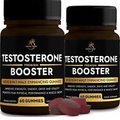(2 Bottles) Testosterone Booster Gummies Superior 8-in-1 Complex 120 Count New