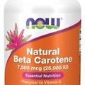 Now Foods Natural Beta Carotene 25,000 IU 180 Softgel