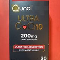 Qunol Ultra CoQ10(200mg)Extra Strength 30 Soft Gels Ultra High Absorption 07/27