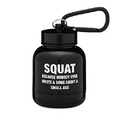 ONMYWHEY - Protein Powder & Supplement Funnel Keychain, Portable To-Go Container for The Gym, Workouts, Fitness, & Travel - TSA Approved, Squat