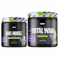 REDCON1 Total War Preworkout (Sour Gummy Bear) & Big Noise Non-Stim Preworkout Powder (Sour Gummy Bear) Stack - Pre Workout Duo for Energy, Focus & Endurance - Keto (2 Products, 30 Servings Each)