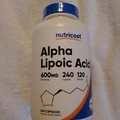 Nutricost Alpha Lipoic Acid - 600mg Per Serving - 240 Capsules. Expiration 8/26