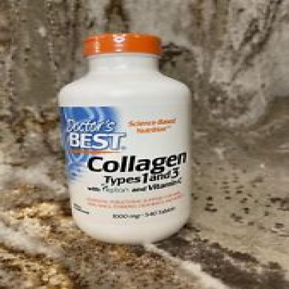 Doctor's Best Best Collagen Types 1 and 3 vitamin c 540 tablets 1000mg fast ship