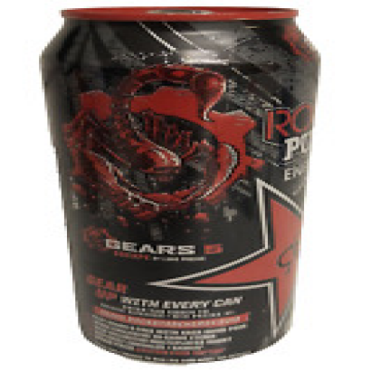ROCKSTAR PUNCHED FRUIT PUNCH ENERGY GEARS 5 COLLECTORS EDITION CAN 5 OF 6 ESCAPE