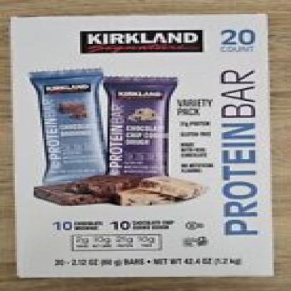 Kirkland Signature Protein Bars 10 Choc Chip Cookie Dough, 10 Choc Brownie