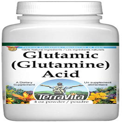 Terravita Glutamic (Glutamine) Acid Powder (4 oz, ZIN: 513332) - 2 Pack