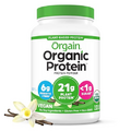 Orgain Organic Vegan Protein Powder, Vanilla Bean - 21g Plant Protein, 6g Prebiotic Fiber, No Lactose Ingredients, No Added Sugar, Non-GMO, For Shakes & Smoothies, 2.03 lb (Packaging May Vary)