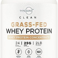 Type Zero Grass Fed Whey Protein Concentrate Powder (Vanilla, 2LBS) - Gluten Free & Non-GMO