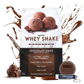 Syntrax Bundle Whey Shake, Native Grass-Fed Wholesome Denatured Whey Protein Concentrate with Glutamine Peptides, Chocolate Shake, 2 Pounds with Worldwide Nutrition Keychain