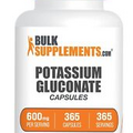 BulkSupplements Potassium Gluconate Capsules - 600 mg Per Serving