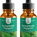 2 Nature's Craft Organic Lymphatic Drainage Drops Herbal Cleanse Immune Support