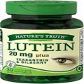 Nature's Truth Lutein 20 mg plus Zeaxanthin & Bilberry 39 Gels __