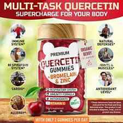 Quercetin with Bromelain Gummies - Vitamin C + Zinc Immune Support|Strawberry