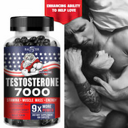 Testosteron 7000 = 120 Kapseln - Hochdosiert - Muskelaufbau + Energie