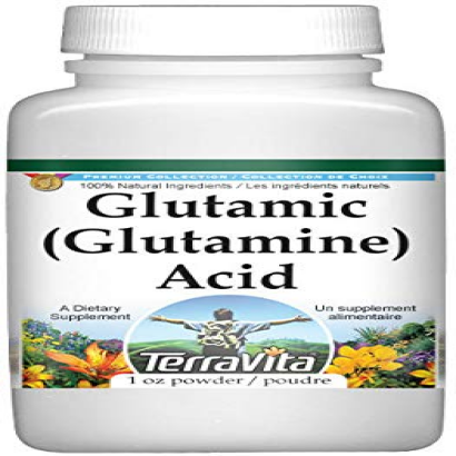 Terravita Glutamic (Glutamine) Acid Powder (1 oz, ZIN: 513333) - 2 Pack