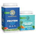 Sunwarrior Vegan Protein Powder | Unflavored 30 Servings & Vegan Collagen Building Peptide Powder | Unflavored 20 Servings