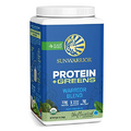 Sunwarrior Warrior Blend Protein Greens Powder Drink Mix | BCAA Plant Based Organic Hemp Seed Vegan Gluten Free Non-GMO Low Carb Protein Powder | Unflavored 750 G 30 SRV