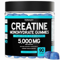 Creatine Monohydrate Gummies 5000mg (90 Count) Creatine Gummy For Men & Women - Blue Raspberry Flavored Creatine - Creatine For Women - Vegan Creatine Chews - 3rd Party Tested - USA Made - Creatine 5g