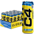 C4 Energy Drink 12oz Pack of 12 - Frozen Bombsicle - Sugar Free Pre Workout