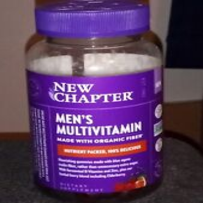 75X - New Chapter MEN'S Multivitamin 75 Berry Gummies Organic Fiber EXP 02/2025