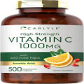 Carlyle Vitamin C 1000 Mg 500 Vegetarian Caplets Ascorbic Acid exp 07/25