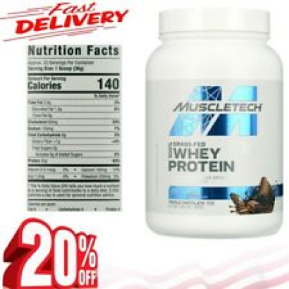 Grass-Fed 100% Whey Protein Powder, Triple Chocolate, 20g Protein, 23 Servings