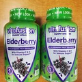 2 Pack: Vitafusion Elderberry 90 Gummy Vitamins Berry Flavor (Exp. 7/24) E3D